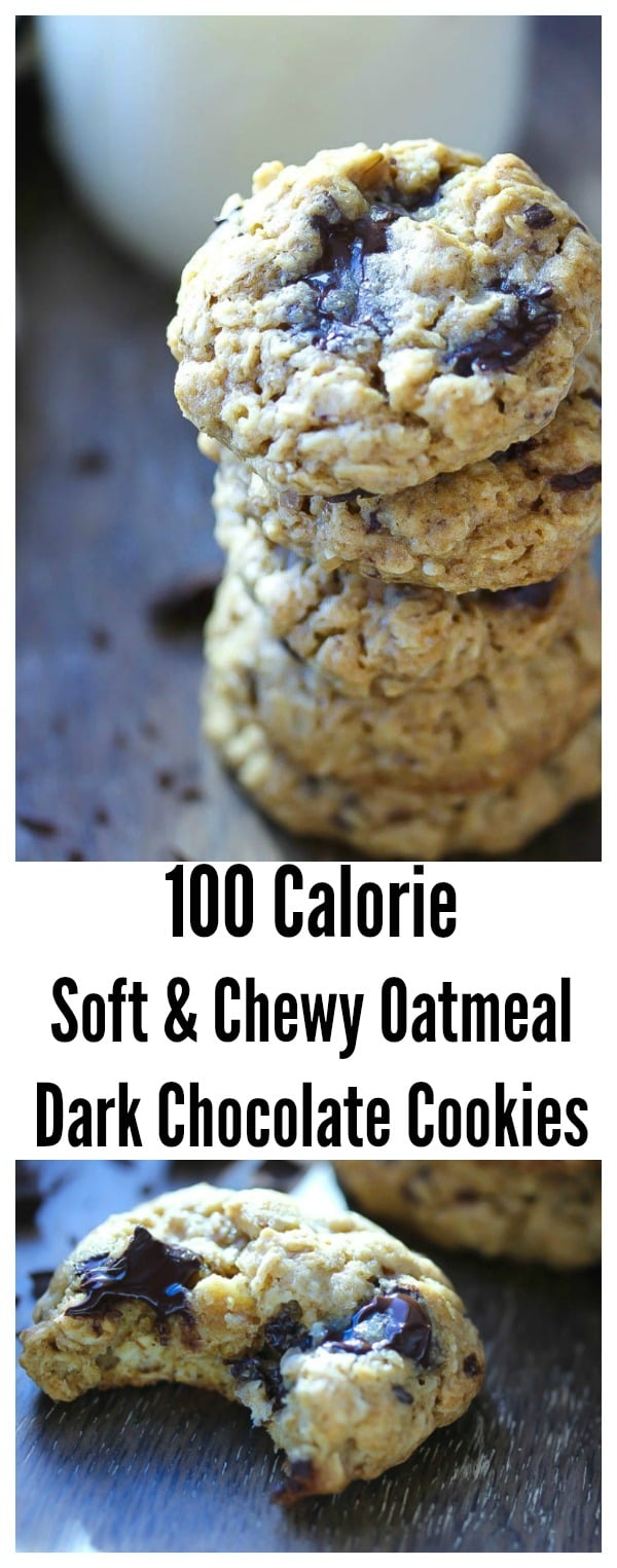 Chewy Coconut Oil Dark Chocolate Chip Oat Cookies {Whole Wheat