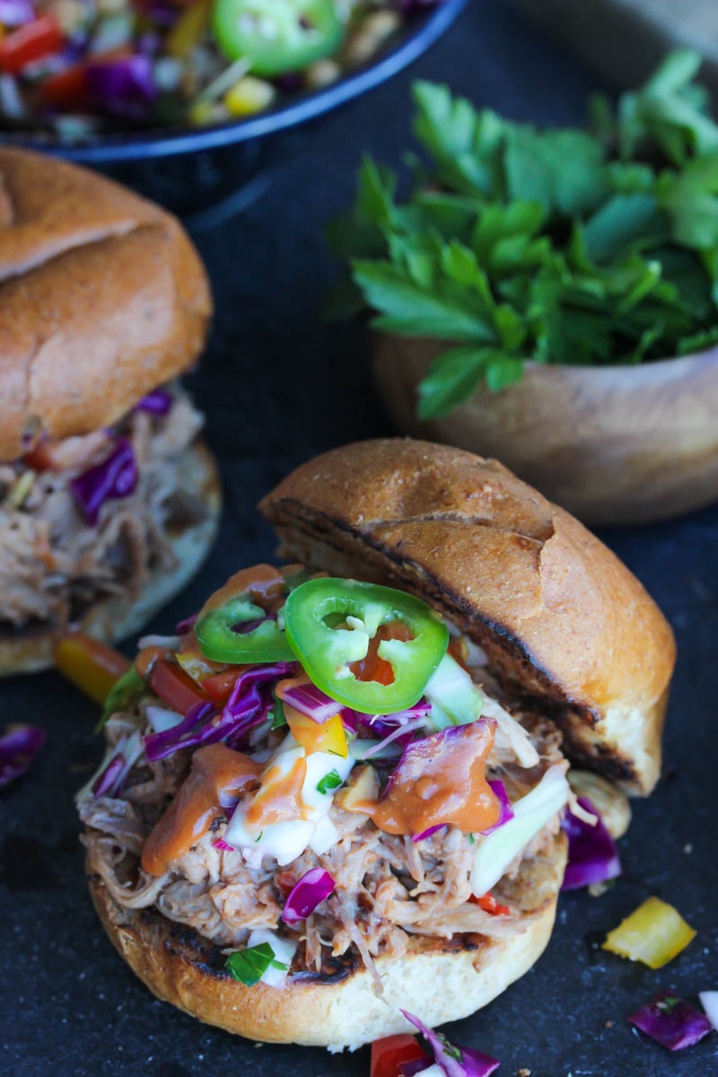 BBQ Pulled Pork Sandwiches {Slow Cooker}