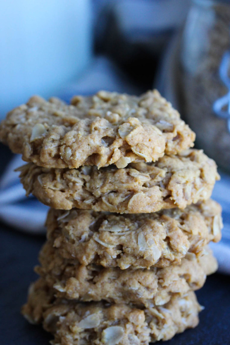 5Ingredient, Flourless Peanut Butter Oat Cookies Dishing Out Health