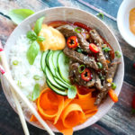 Korean Beef Bowls with Chili Aioli | dishingouthealth.com