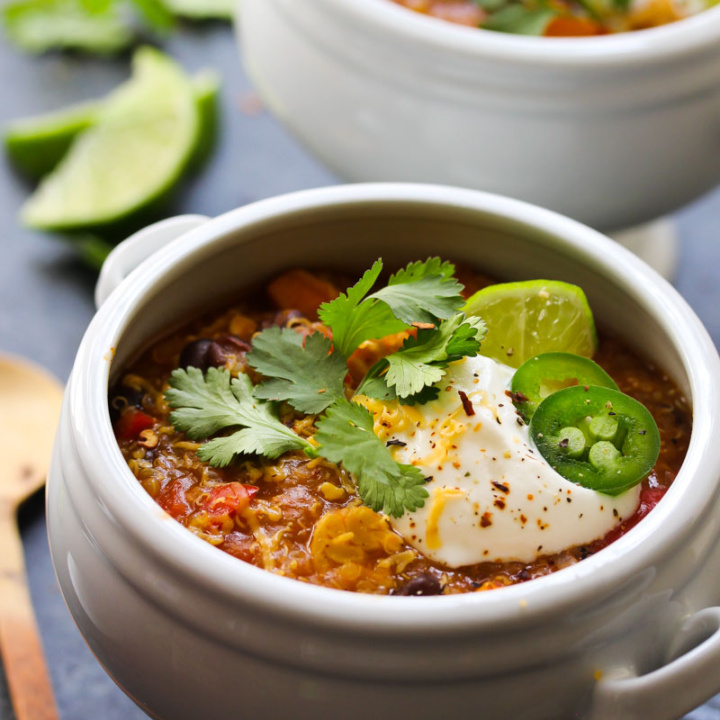 30 Minute Tempeh Enchilada Quinoa Soup Dishing Out Health