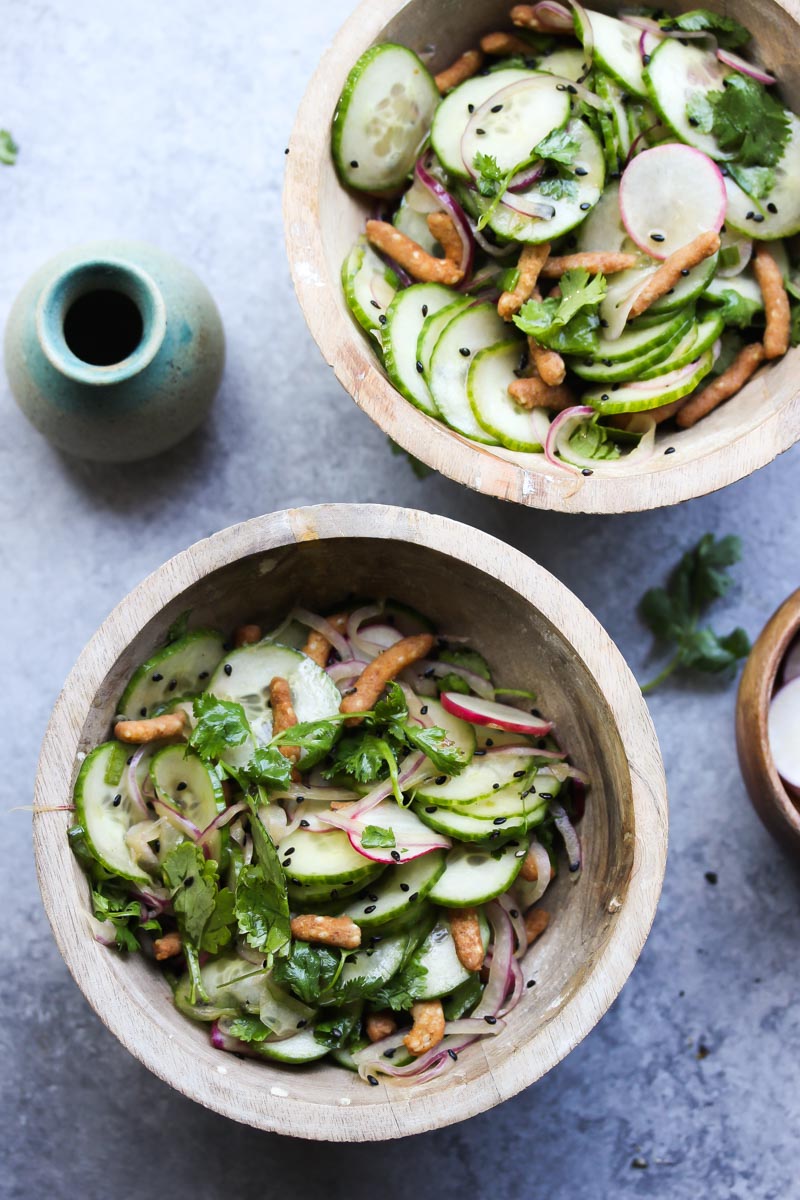 10 Minute Asian Cucumber Salad Dishing Out Health 8198