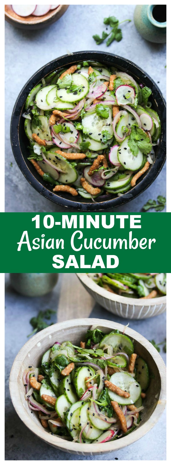 10-Minute Asian Cucumber Salad | dishingouthealth.com