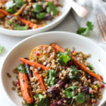 Coriander-Carrot Grain Bowls with Cilantro-Honey Dressing