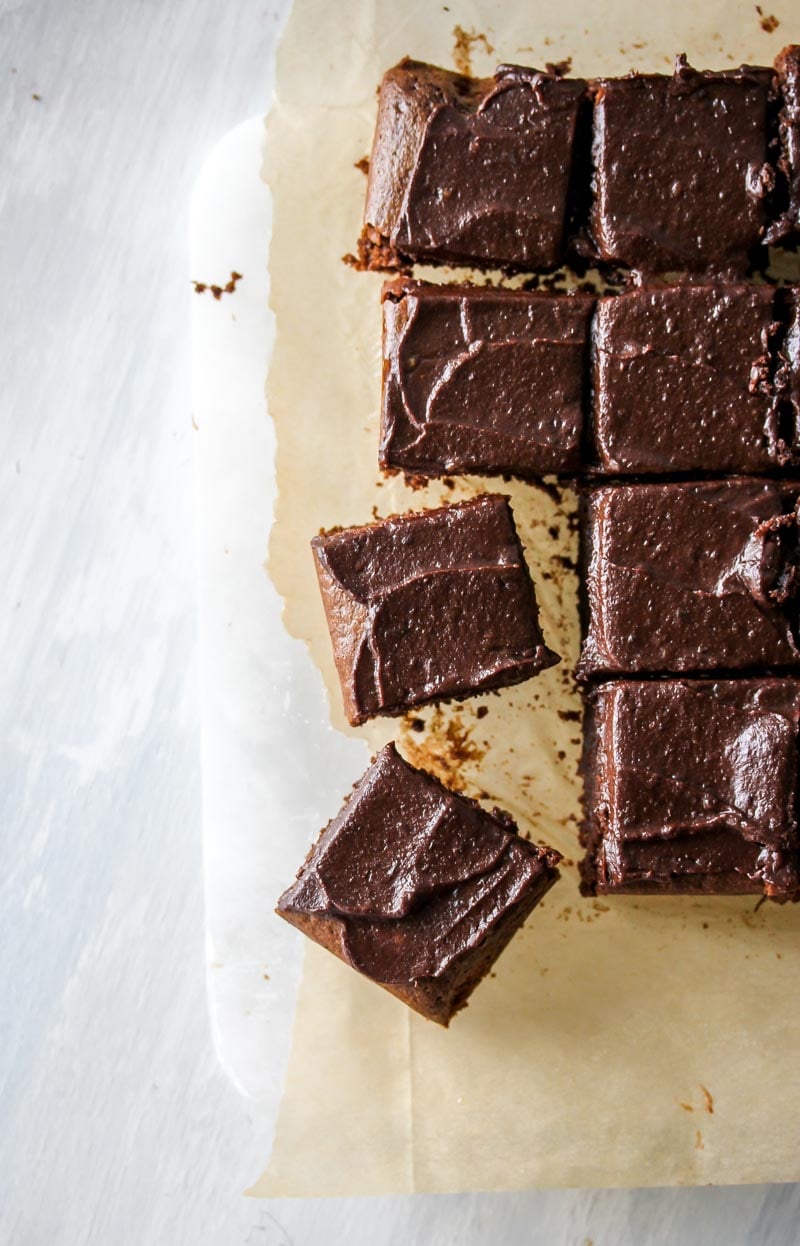Best Ever Flourless Brownies with Cocoa-Date Frosting