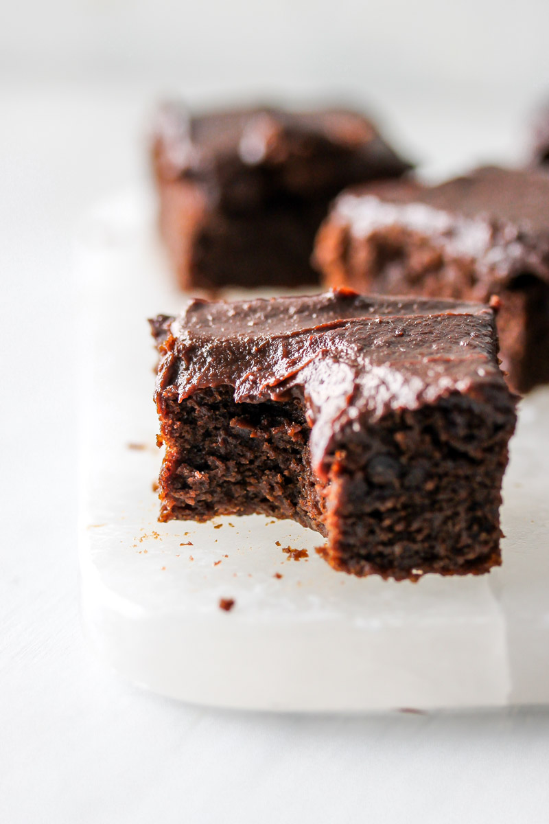Best Ever Flourless Brownies with Cocoa-Date Frosting