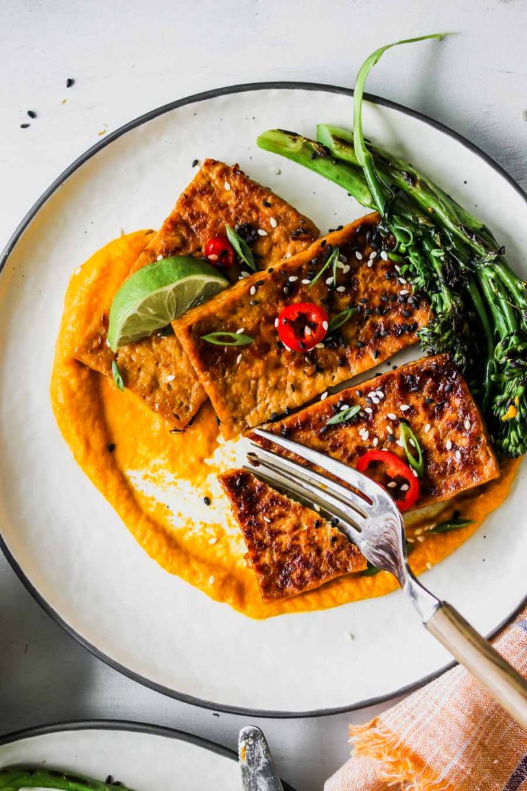 HoneySoy Glazed Tofu with CarrotGinger Sauce Dishing Out Health