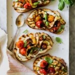 Blistered Tomato and Zucchini Tartines with Whipped Feta
