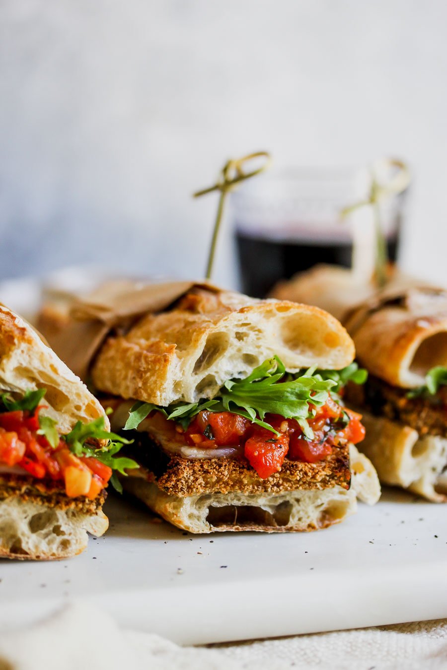 Roasted Eggplant Paninis