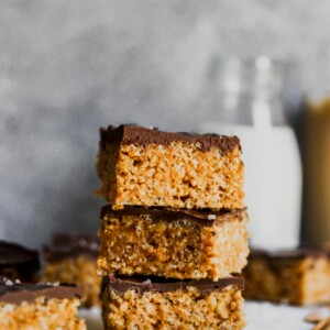 5 Ingredient Peanut Butter Chocolate Crispy Rice Treats