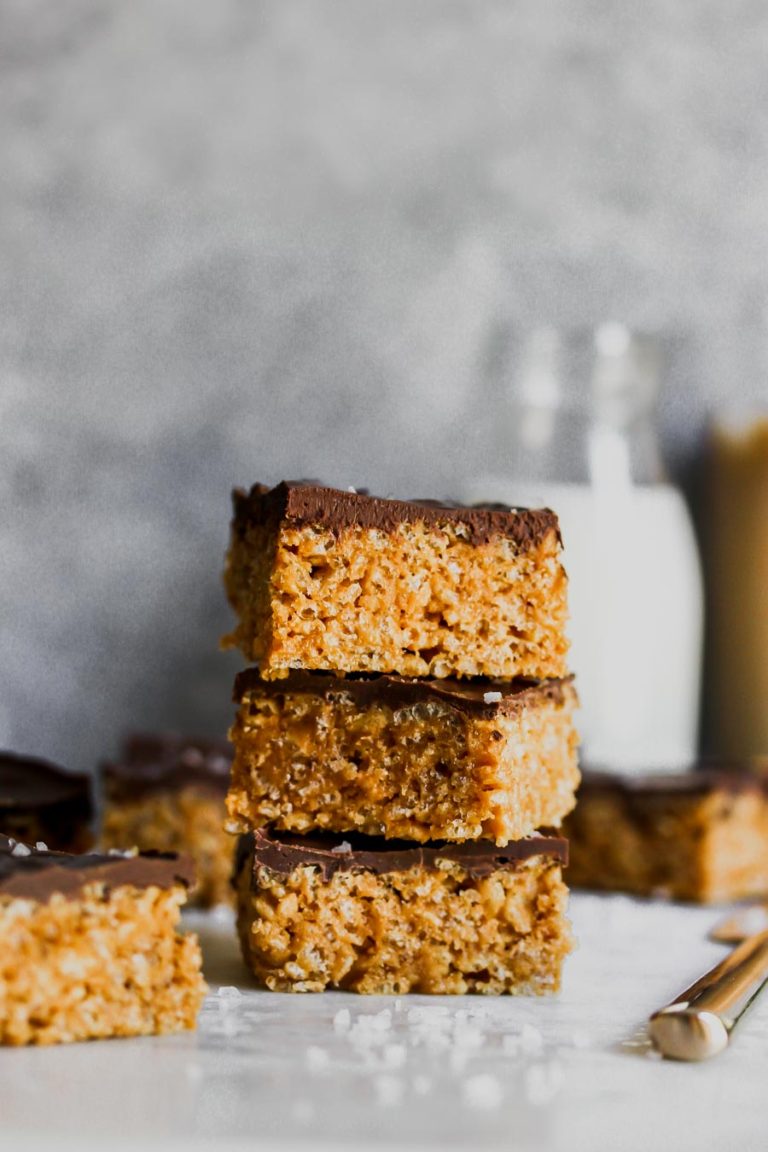 5 Ingredient Peanut Butter Chocolate Crispy Rice Treats Dishing Out