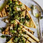 5 Ingredient Tofu Steaks with Charred Shishito Salsa