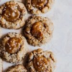 Vegan Salted Caramel Coconut Thumbprint Cookies