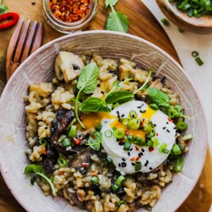 Miso Mushroom Risotto