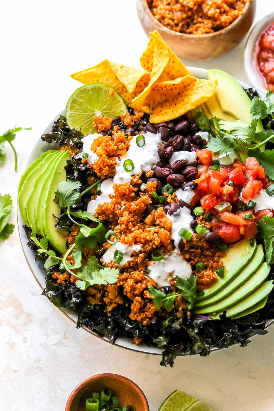 30 Minute Loaded Quinoa Taco Salad | Dishing Out Health