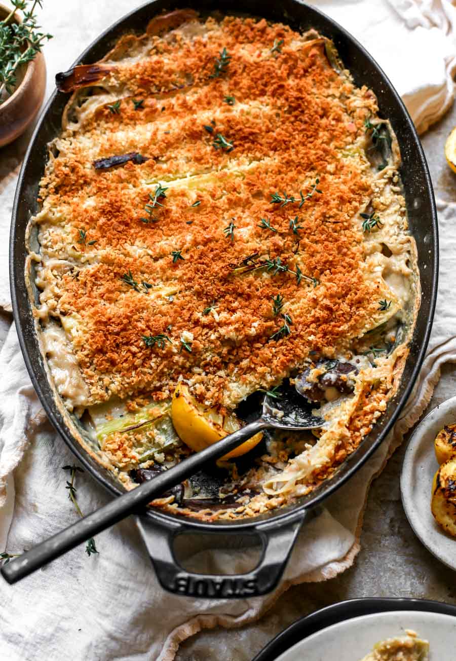 Spring Leek And Mushroom Gratin Dishing Out Health