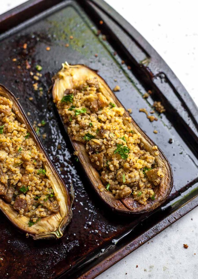 Mediterranean Eggplant Boats Dishing Out Health