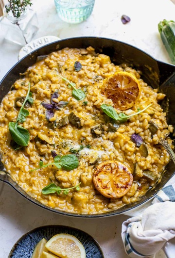 Butter Risotto Lemon Butter Risotto with Zucchini - Dishing Out Health