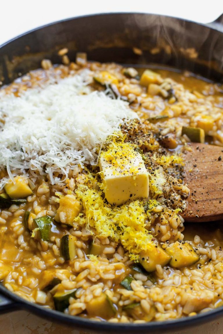 Lemon Butter Risotto with Zucchini Dishing Out Health