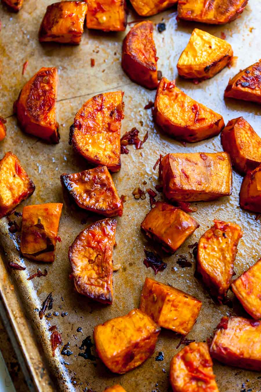 Harissa-Roasted Sweet Potato Power Salad - Dishing Out Health