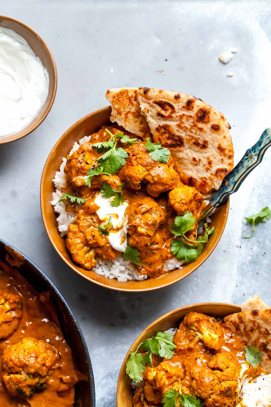 A vegetarian version of Butter Chicken using cauliflower