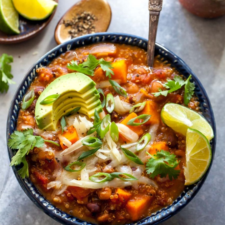 Slow Cooker Vegetarian Chipotle Chili With Quinoa Dishing Out Health