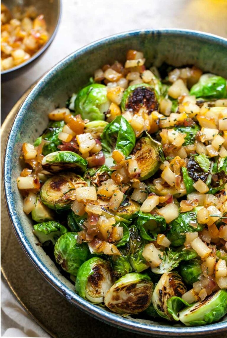 Brussels Sprouts with White BalsamicPear Chutney Dishing Out Health