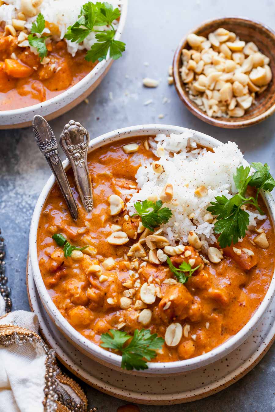 Sweet Potato and Chickpea Peanut Stew (West African-Inspired) - Dishing Out  Health