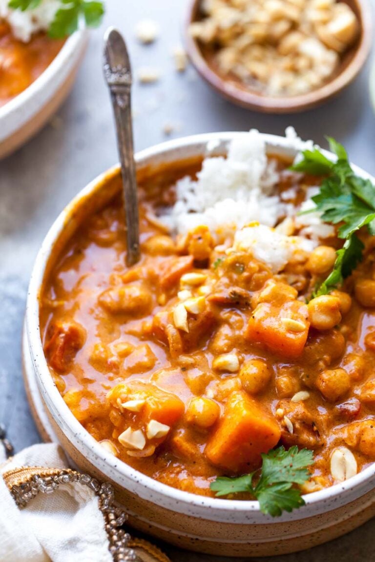 Sweet Potato and Chickpea Peanut Stew (West AfricanInspired) Dishing