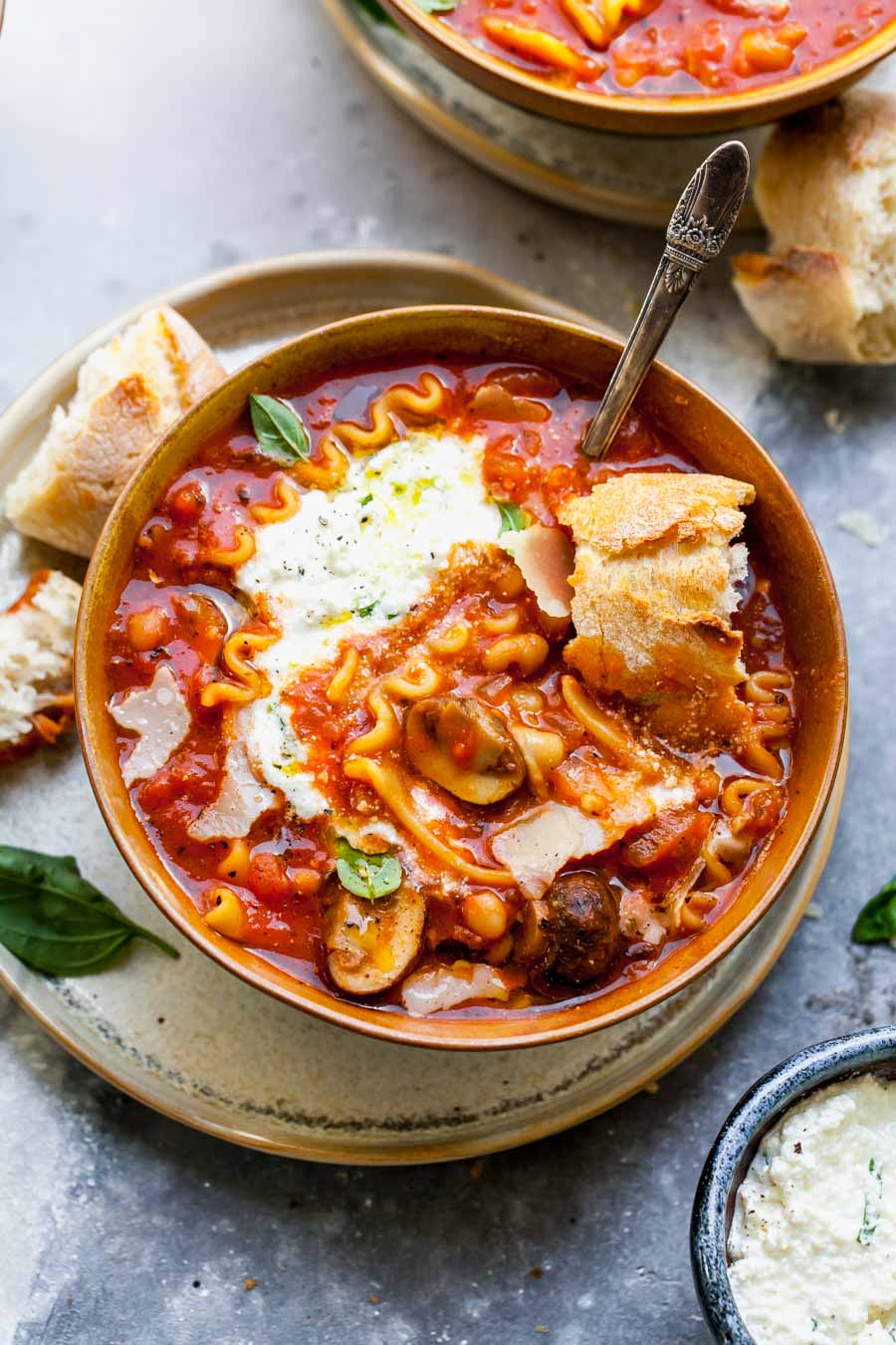 One Pot Lasagna Soup (Vegetarian) - Dishing Out Health