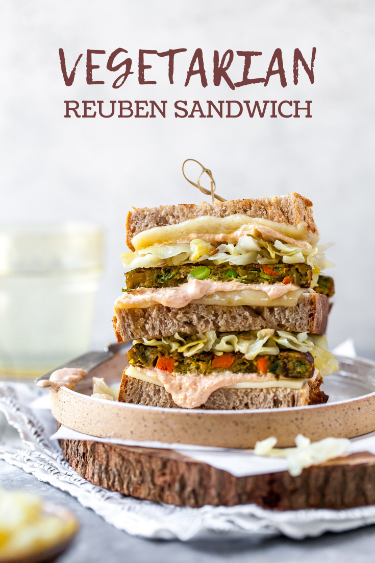 20 Minute Vegetarian Reuben Sandwich Recipe with Yogurt-Based Russian Dressing