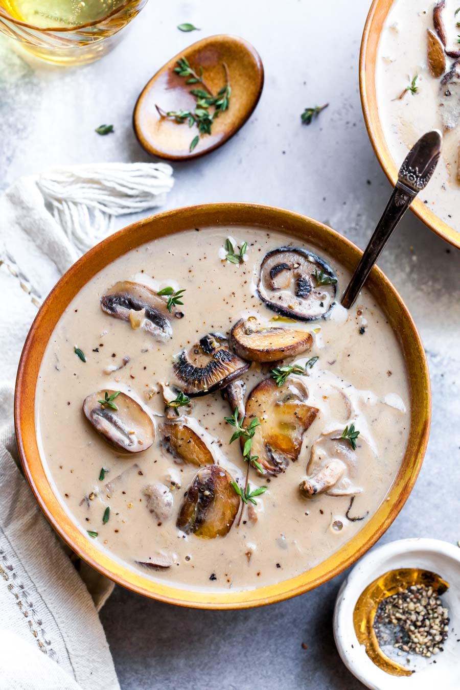 Vegan Cream of Mushroom Soup - Dishing Out Health