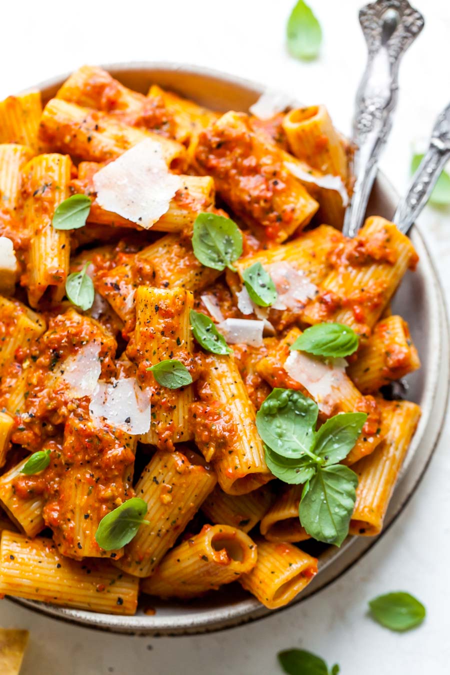 Red Pesto Pasta Dishing Out Health