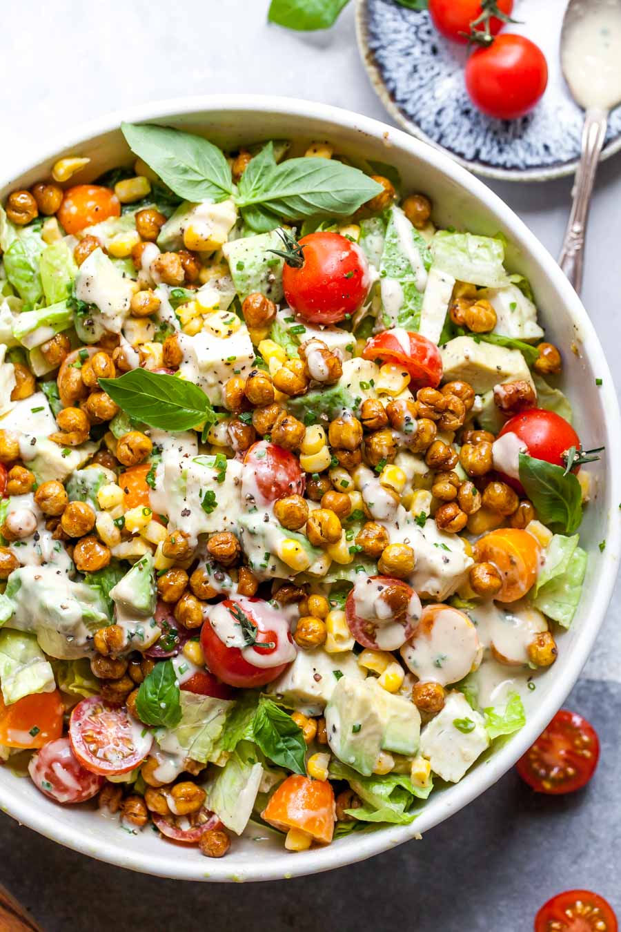 Honey Roasted Chickpea and Avocado Salad - Dishing Out Health