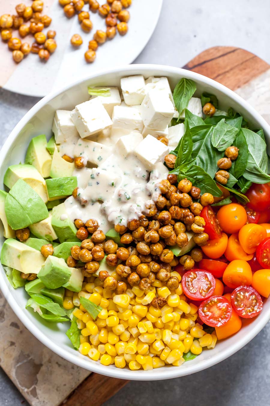 Honey Roasted Chickpea and Avocado Salad - Dishing Out Health