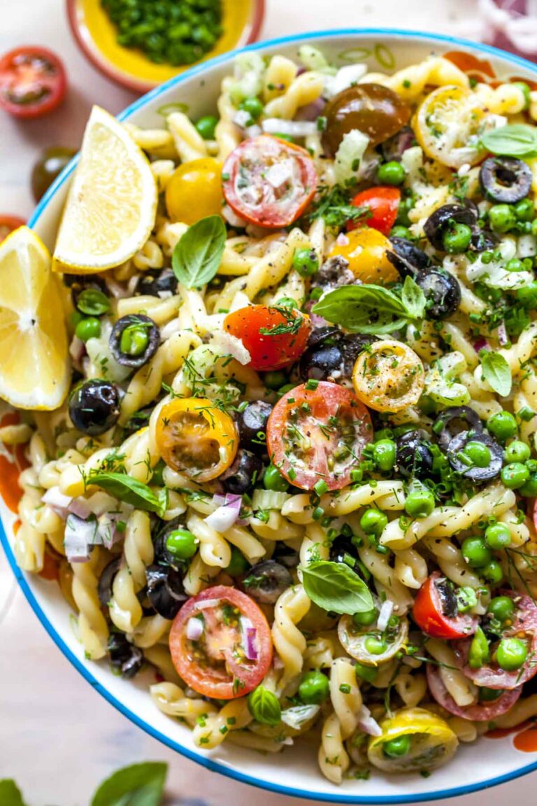 Healthy Creamy Pasta Salad Dishing Out Health