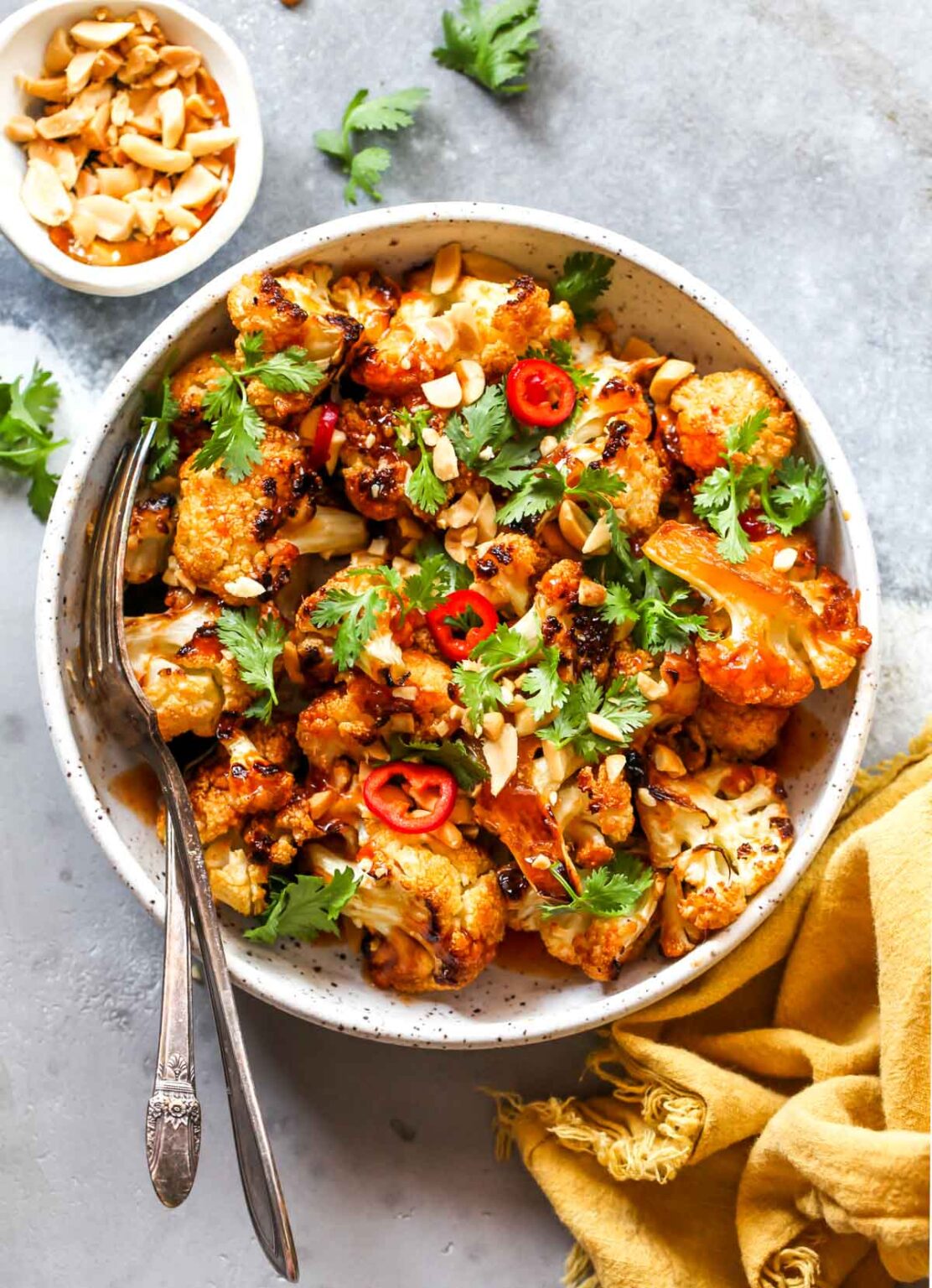Asian BBQ Roasted Cauliflower Dishing Out Health