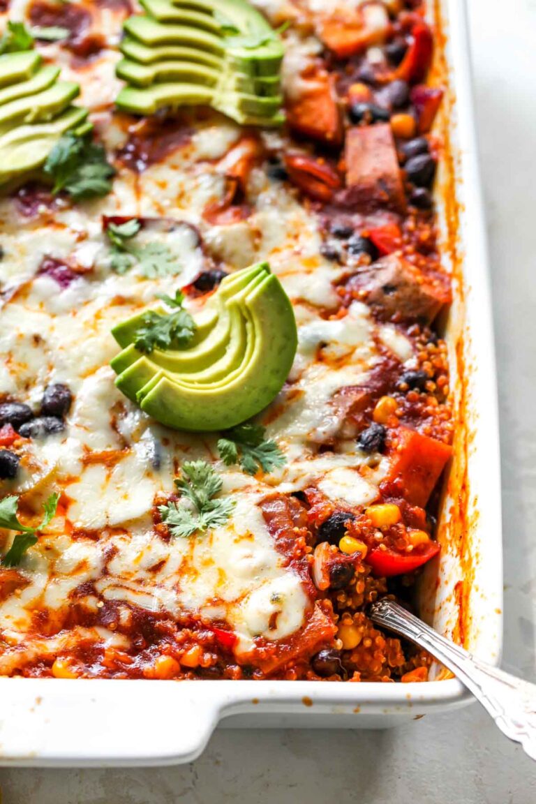 Quinoa Enchilada Bake (One Pan) Dishing Out Health