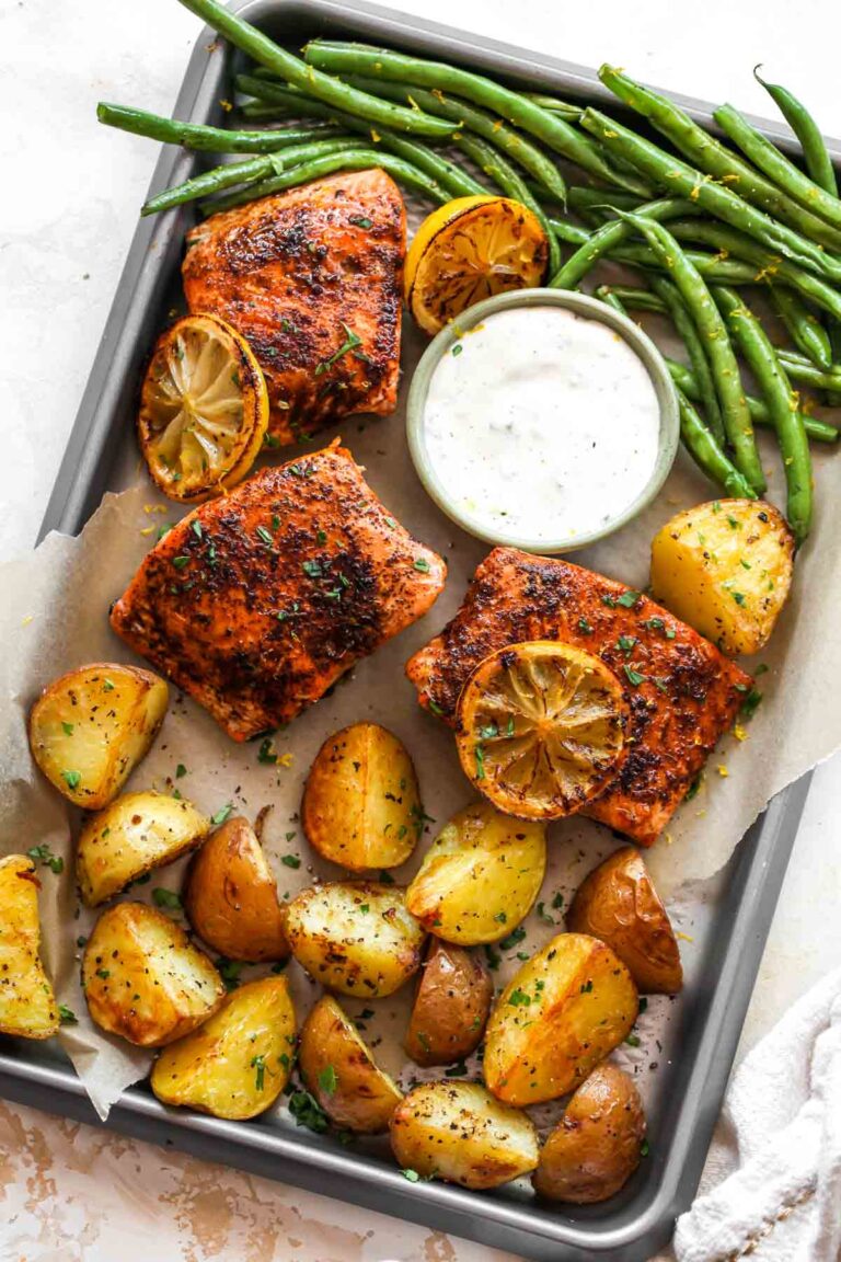 Sheet Pan Salmon Dinner Dishing Out Health
