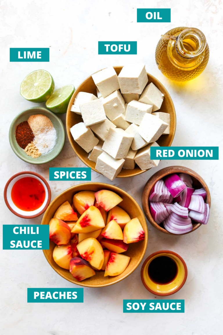 ChiliLime Tofu and Peach Skewers Dishing Out Health