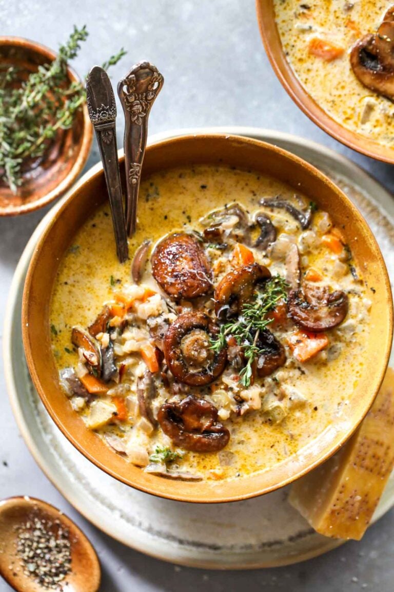 Wild Rice and Mushroom Soup Dishing Out Health