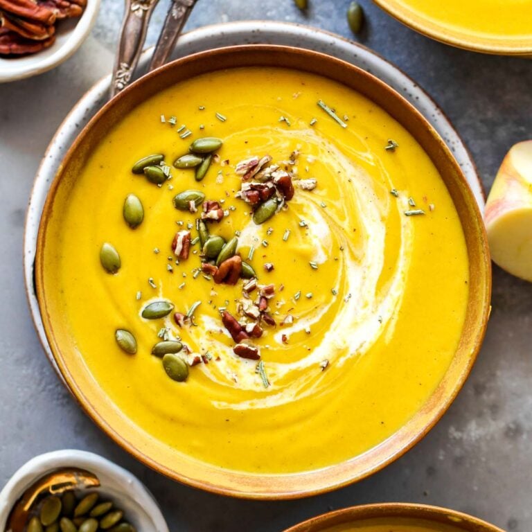 Healthy Butternut Squash And Apple Soup Apple and Sage Butternut Squash Soup | Dishing Out Health
