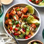 Sweet Potato Burrito Bowls with Chipotle-Lime Tahini Sauce