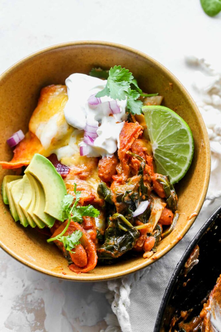 Spinach Artichoke Skillet Enchiladas Dishing Out Health