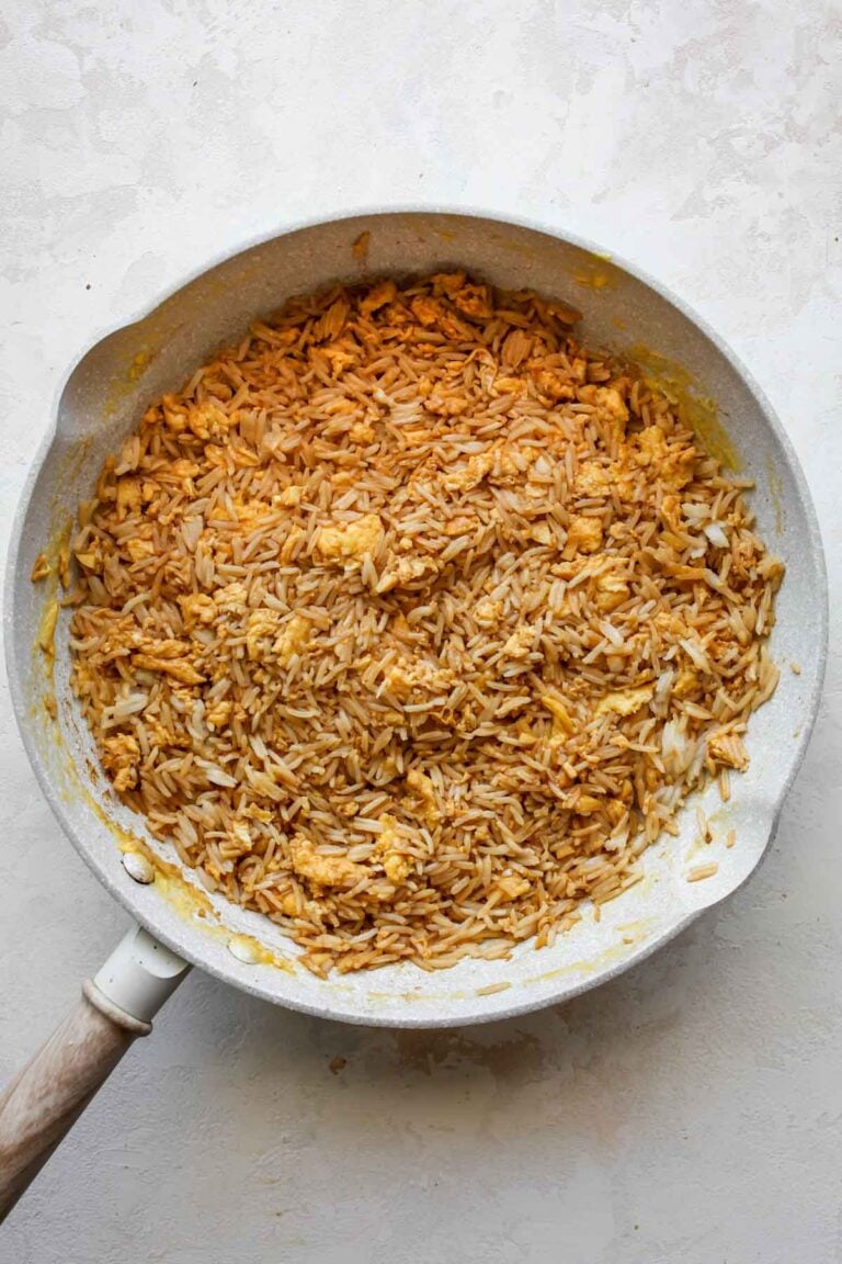 30 Minute Broccoli Fried Rice with TurmericTahini Sauce Dishing Out