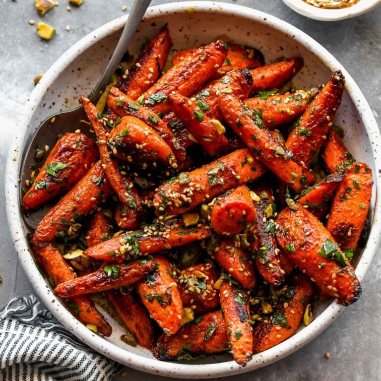 Coriander Roasted Carrots with Parsley and Pistachios Dishing Out Health