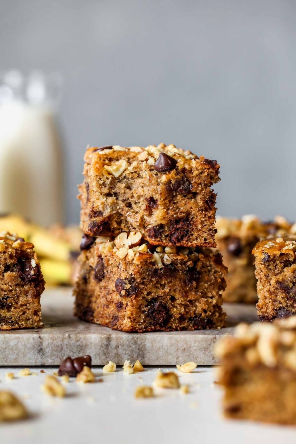 Chocolate Chip Banana Bread Bars Dishing Out Health
