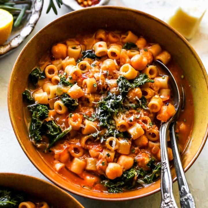 Pasta e Ceci (Italian Pasta and Chickpea Stew) Dishing Out Health