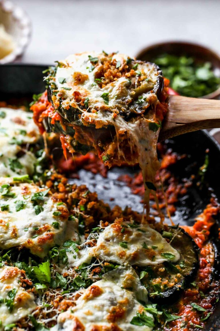 Skillet Eggplant Parmesan Dishing Out Health