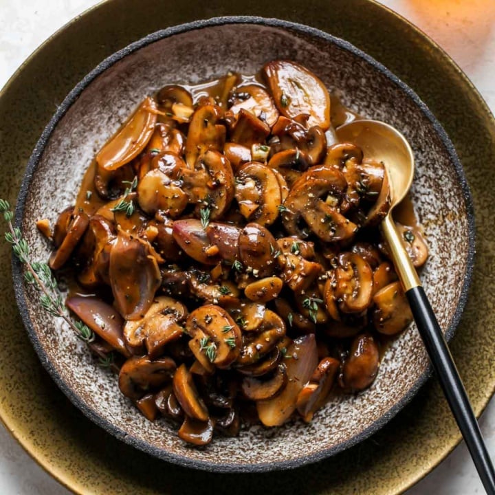 Easy 5 Ingredient Marsala Mushrooms - Dishing Out Health
